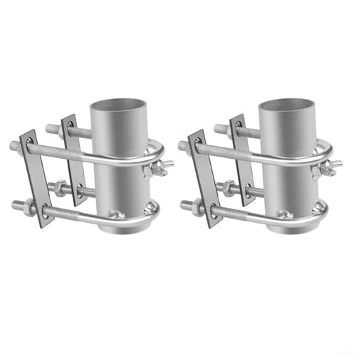 HOHOVYVY Sonnenschirmhalter Balkon,Sonnenschirm Und Antennenhalter Montagehalterung Für Rohre Bis 42MM Durchmesser Stahl Silber HOHOVYVY Sonnenschirmhalter Balkon,Sonnenschirm Und Antennenhalter Montagehalterung Für Rohre Bis 42MM Durchmesser Stahl Silber von HOHOVYVY