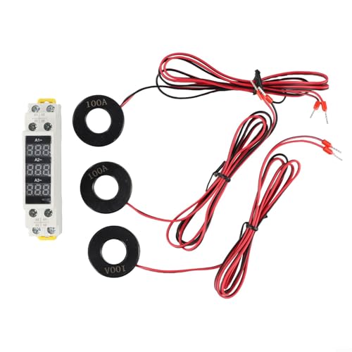 HOHOVYVY Stromzähler 3 Phasen,Mini DIN Rail Digital Display Dreiphasenmodularer Strommesser-Messanzeige-Indikator HOHOVYVY Stromzähler 3 Phasen,Mini DIN Rail Digital Display Dreiphasenmodularer Strommesser-Messanzeige-Indikator von HOHOVYVY