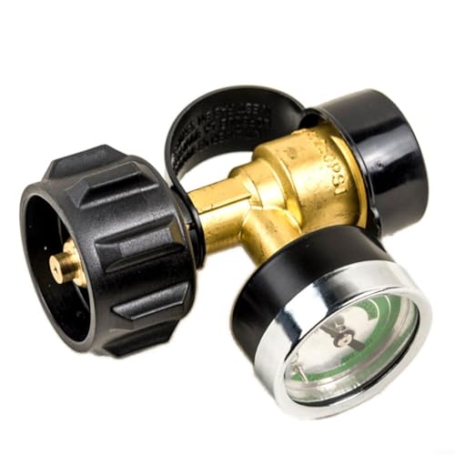 HOHOVYVY Tankadapter, Wandelt Propane Tank Gauge Adapter Für 100 Lb Tanks Messing Konstruktion Mit Temperatur Anpassung Für Grills Und Heizgeräte von HOHOVYVY