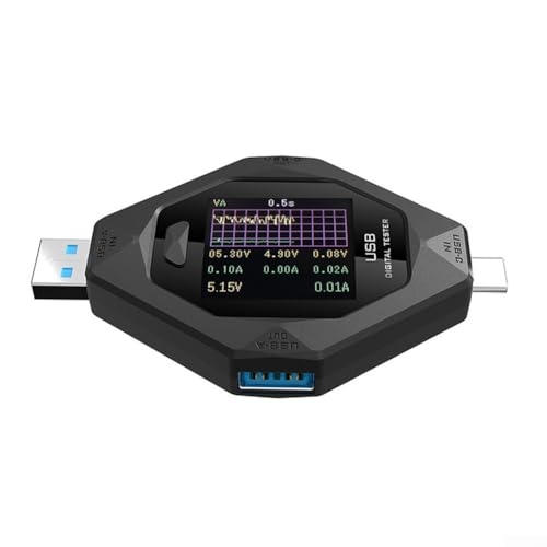HOHOVYVY USB Tester,USB Multifunktions Spannungsprüfer Digitaler Leistungsmesser Stromversorgung Analysator Für QC3.0 Mit LCD Display von HOHOVYVY