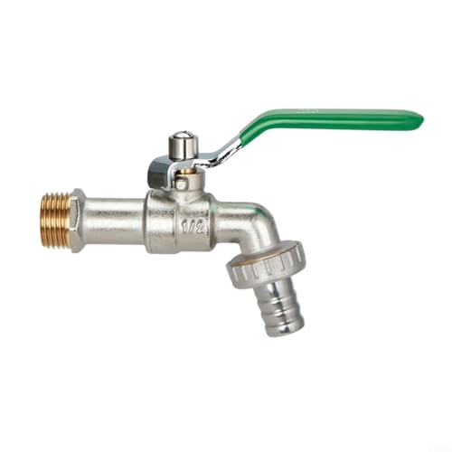 HOHOVYVY Wasserhahn Garten IBC Container Auslaufhahn,Tank Hahn 1/2 3/4 Zoll Einzel Auslass Ventil Frostsicher Ersatzteil Winterfest Robust(Green) von HOHOVYVY