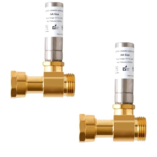 HOHOVYVY Wasserschlagdämpfer Für Waschmaschinen Aus Edelstahl 3/4 Zoll NH-Gewinde(2PCS) von HOHOVYVY