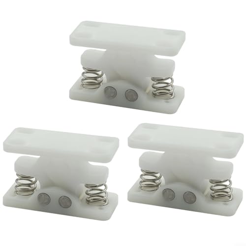 HOHOVYVY Wohnwagen Türfeststeller Türfeststeller Wohnmobil Doppelrollenverschluss Mit Gefederter Türschloss-Stoppklemme RV-Türklemmenclip(3pcs) von HOHOVYVY