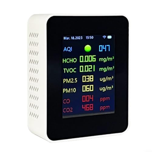 HOHOVYVY luftqualität messgerät，FÜR TUYA WIFI 9-in-1 Indoor Air Quality Tester Temperatur Kohlendioxid Tester(white) von HOHOVYVY