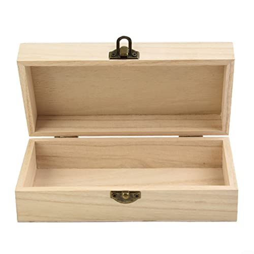 Holzkiste Aufbewahrungsbox, Holzbox Mit Deckel Dekoratives Schmuckkästchen Holz Box Für Schmuck, Andenken, DIY-Kunst/Bastelarbeiten, 20X10x6 Cm, Natural color von HOHOVYVY