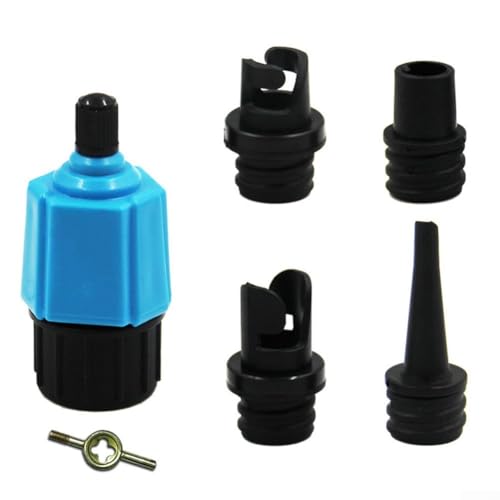 Innovatives Multi-Ventil-System im Luftpumpen-Adapter, kompatibel mit allen gängigen Wasserfahrzeugen (blau) von HOHOVYVY