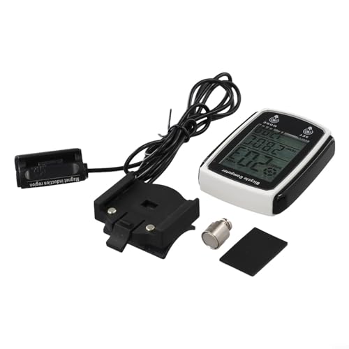 Kompakter und leichter Fahrradtacho mit zuverlässigen wasserdichten Eigenschaften (weiß) von HOHOVYVY