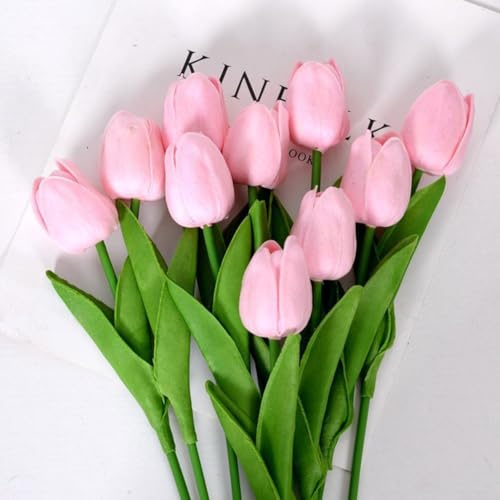 Lebendige Kunstblumensträuße (2er-Set) lebensechte Tulpen, perfekt für Veranstaltungen und Heim-Styling (Candy Pink) von HOHOVYVY