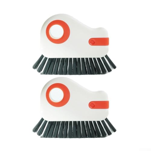 Multifunktionale Fugenreinigungsbürste mit harten Borsten und Kehrschaufel-Design für gründliche Reinigung zu Hause (grau und orange) von HOHOVYVY