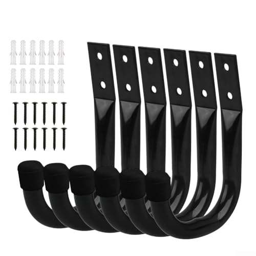 Robuste Haken, 6er-Set, perfekt für die Organisation Ihrer Garage mit zuverlässiger Unterstützung für verschiedene Gegenstände von HOHOVYVY