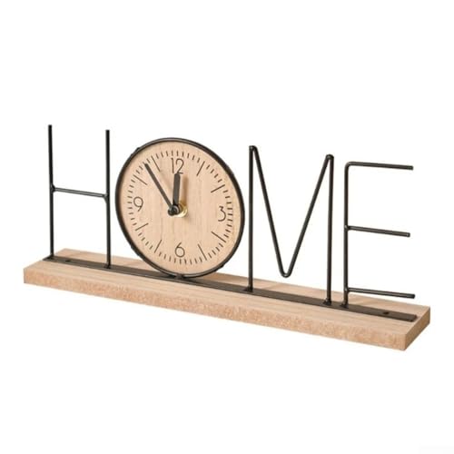 Schreibtischuhr im Retro-Stil mit Holzbuchstaben und Herzstatue Dekoration (Nr. 2) von HOHOVYVY