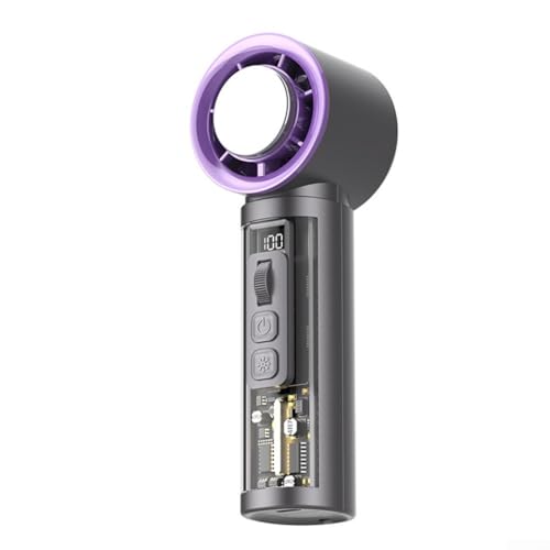 Tragbarer elektrischer Ventilator mit leistungsstarkem 3000-mAh-Akku für heiße Tage im Freien (grau) von HOHOVYVY