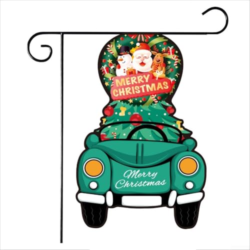 Weihnachtsdekoration Gartenflagge Gartenflagge Banners Fahnenmasten (C) von HOHOVYVY