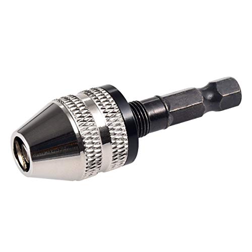 HOHXEN 0.3-3.6mm Bohrfutter-Adapter, Mini 3-Jaw Drill Chuck Quick Change Converter Schraubendreher-Treiber-Adapter mit 1/4'' Hex-Schaft für Mikro-Produktion oder medizinische Industrie von HOHXEN