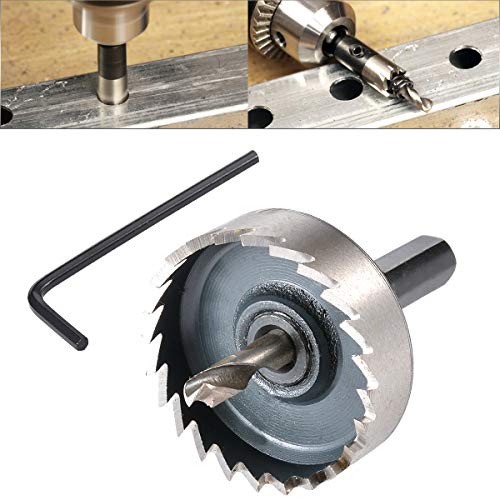 HOHXEN HSS Lochsägebohrer – 45 mm, Hochgeschwindigkeitsstahl-Lochfräser mit Positionierungsbohrer und Sechskantschlüssel für Edelstahl, Metall, Legierungen, Gusseisen, Kupfer, Holz, Aluminium HOHXEN HSS Lochsägebohrer – 45 mm, Hochgeschwindigkeitsstahl-Lochfräser mit Positionierungsbohrer und Sechskantschlüssel für Edelstahl, Metall, Legierungen, Gusseisen, Kupfer, Holz, Aluminium von HOHXEN