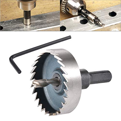 HOHXEN HSS Lochsägebohrer – 50 mm, Hochgeschwindigkeitsstahl-Lochfräser mit Positionierungsbohrer und Sechskantschlüssel für Edelstahl, Metall, Legierungen, Gusseisen, Kupfer, Holz, Aluminium HOHXEN HSS Lochsägebohrer – 50 mm, Hochgeschwindigkeitsstahl-Lochfräser mit Positionierungsbohrer und Sechskantschlüssel für Edelstahl, Metall, Legierungen, Gusseisen, Kupfer, Holz, Aluminium von HOHXEN