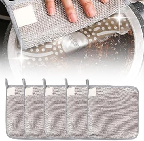 2025 Neue Mehrzweck-Draht-Geschirrspülungen für Nasse und Trockene Metallschrubbenpolster Schwammtücher Handtücher Saubere, Nicht Kratzende Drahtschale für Heimküchengerichte, Waschbecken (5PCS) von HOIDOKLY