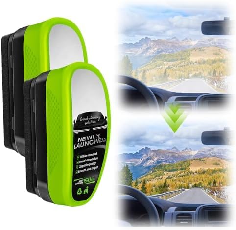 Automobilöl Filmreinigung Pinsel, 2025 Neuer wiederverwendbarer Ölfilm Reinigungsbürste, Glasreinigungsbrett, Ölfilmreinigungsbürste, Automobilöl Filmreiniger kann die Klarheit verbessern (2PCS) von HOIDOKLY