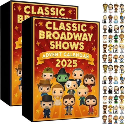 Classic Broadway Shows Adventskalender - Halloween Adventskalender 2025, 24 Tage Countdown Kalender mit ikonischen Musikfiguren Sammlerstücke, Halloween-Geschenke für Broadway-Fans (2 Stück) von HOIDOKLY