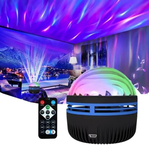 HOIDOKLY Northern Lights Projector, USB-aufladbar LED Sternenhimmel Projektor mit Fernbedienung für Schlafzimmer Party Dekoration von HOIDOKLY