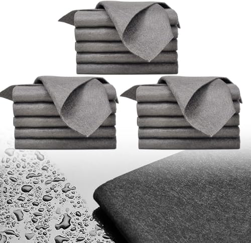 HOIDOKLY Magisches Reinigungstuch, Dickes Mikrofaser-Reinigungstuch, wiederverwendbar, fusselfreies Tuch für Haus, Fenster, Glas, Spiegel und Autos （30 * 40） von HOIDOKLY