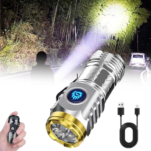 HOIDOKLY Mini-Taschenlampe mit dreiäugigem Monster, Three-Eyed Monster Mini Flash Super Power Flashlight, Mini LED Taschenlampe LED Aufladbar, Wasserdicht Taktische Handlampe mit 6 Lichtmodi (Silver) HOIDOKLY Mini-Taschenlampe mit dreiäugigem Monster, Three-Eyed Monster Mini Flash Super Power Flashlight, Mini LED Taschenlampe LED Aufladbar, Wasserdicht Taktische Handlampe mit 6 Lichtmodi (Silver) von HOIDOKLY