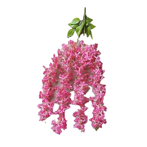 HOJIOESRD Hochwertige künstliche Glyzinien Blumendekoration für drinnen oder draußen, wartungsarme ABS Kunstblumen für Hochzeit, Rosa, 1 Packung von HOJIOESRD