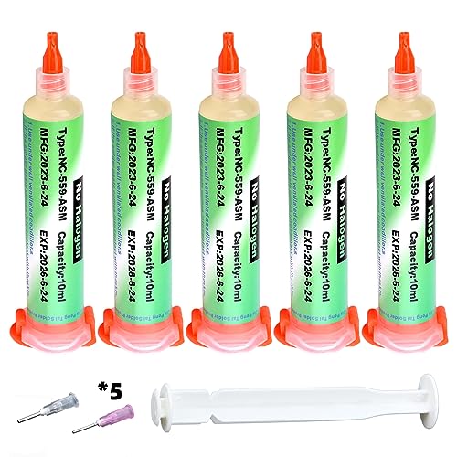 HOKMOKQOK NC-559-ASM Lötflussmittelspritze 10CC hilft beim Löten, erhöht die Flüssigkeit, BGA-Kugelpflanzung und Entlöten elektronischer Komponenten, (DP17) von HOKMOKQOK
