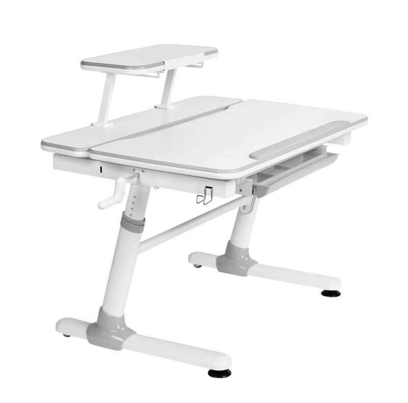 HOKO Kinderschreibtisch Höhenverstellbar Ergo-Study-Table COMPAKT Set (mit Neigung Einstellbarer Tischplatte und Butler mit Buch-Halterung, 1-St) von HOKO