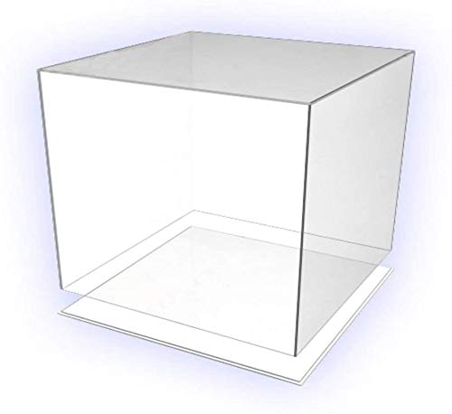 HOKU Holzhäuser Kunststofftechnik Präsentations-Würfel, Acryl- Glaskasten, 5 transparente Seiten, farblos, 250mm x 250mm x 250mm von HOKU Holzhäuser Kunststofftechnik