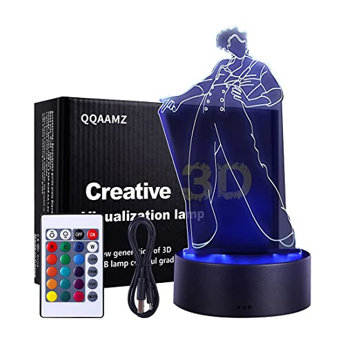 QQAAMZ Rapper Lampe 3d Illusion Nachtlicht Kinder Touch Mit Fernbedienungnachttischlampe, ​Anime Merch Led Chreibtischlamp Gadget Weihnachtsgeschenke von QQAAMZ