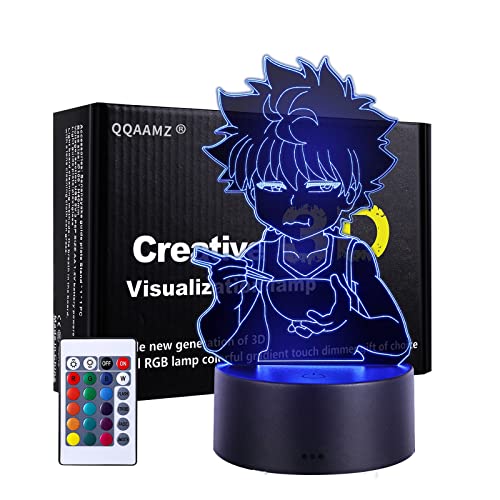 QQAAMZ Anime 3d Led Lampe Hunter X Hunter Killua Und Gon Für Schlafzimmer Dekoration Nachtlicht Acryl Neon Geburtstag Killua Nette Diy Neujahrsgeschenke von QQAAMZ