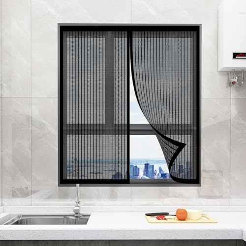 Fliegengitter Fenster Magnet von Innen 160 x 220 cm Klebmontage Ohne Bohren Fliegengitter Fenster Magnet Mückenschutz für Und Türen, Schwarz Fliegengitter Fenster Magnet von Innen 160 x 220 cm Klebmontage Ohne Bohren Fliegengitter Fenster Magnet Mückenschutz für Und Türen, Schwarz von HOKXUAN