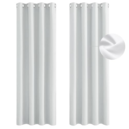 Gardinen mit Kräuselband Blickdicht 250 x 190 cm Dicker Stoff Thermovorhänge Gegen Kälte Wohnzimmer Gardinen Blickdicht Vorhänge 2Er Set für Wohnzimmer Schlafzimmer, Weiß Gardinen mit Kräuselband Blickdicht 250 x 190 cm Dicker Stoff Thermovorhänge Gegen Kälte Wohnzimmer Gardinen Blickdicht Vorhänge 2Er Set für Wohnzimmer Schlafzimmer, Weiß von HOKXUAN