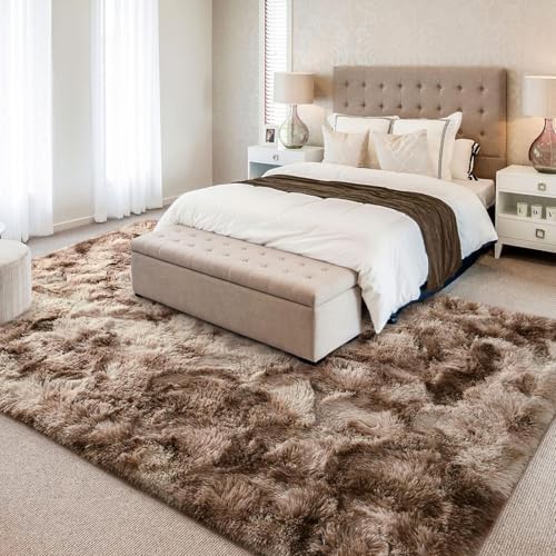 HOKXUAN Hochflor Wohnzimmer Teppich 110 x 180 cm Kurzflor rutschfest Flauschig Carpet Ultra Weich Hochflor Langflor Teppiche Modernes Einfarbiges Design Fürs Wohnzimmer, Schlafzimmer, Taupe HOKXUAN Hochflor Wohnzimmer Teppich 110 x 180 cm Kurzflor rutschfest Flauschig Carpet Ultra Weich Hochflor Langflor Teppiche Modernes Einfarbiges Design Fürs Wohnzimmer, Schlafzimmer, Taupe von HOKXUAN