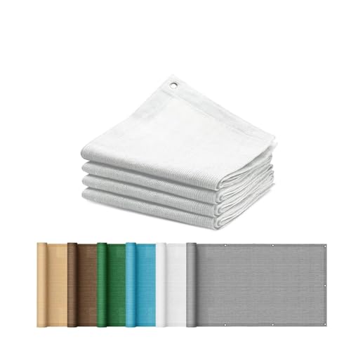Schattennetz mit Ösen 0.8 x 1.2 m Windschutz Sonnenschirm Segel mit Ösen HDPE Atmungsaktiv Wasserdurchlässig UV Schutz Ohne Bohren für Balkon Garten, Weiß Schattennetz mit Ösen 0.8 x 1.2 m Windschutz Sonnenschirm Segel mit Ösen HDPE Atmungsaktiv Wasserdurchlässig UV Schutz Ohne Bohren für Balkon Garten, Weiß von HOKXUAN