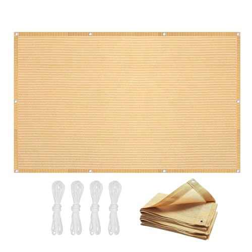 Schattierungsnetz mit Ösen 1.6 x 2.2 m Sonnenschutz Beschattung Terrasse mit Ösen HDPE Atmungsaktiv Wasserdurchlässig UV Schutz Ohne Bohren für Balkon Terrasse Garten, Sandgelb Schattierungsnetz mit Ösen 1.6 x 2.2 m Sonnenschutz Beschattung Terrasse mit Ösen HDPE Atmungsaktiv Wasserdurchlässig UV Schutz Ohne Bohren für Balkon Terrasse Garten, Sandgelb von HOKXUAN