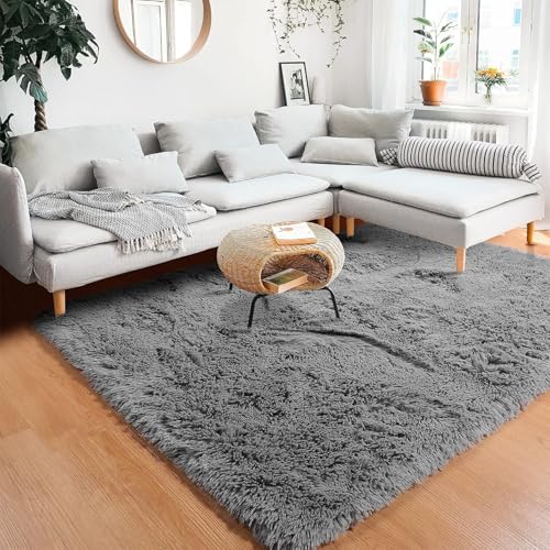 Shaggy Hochflor Teppich Läufer Flur 130 x 150 cm Kurzflor,Anti-Rutsch Rückseite Kurzflor Teppich Wohnzimmer Teppich Kurzflor Modernes Einfarbiges Design Fürs Wohnzimmer, Schlafzimmer, Dunkelgrau Shaggy Hochflor Teppich Läufer Flur 130 x 150 cm Kurzflor,Anti-Rutsch Rückseite Kurzflor Teppich Wohnzimmer Teppich Kurzflor Modernes Einfarbiges Design Fürs Wohnzimmer, Schlafzimmer, Dunkelgrau von HOKXUAN