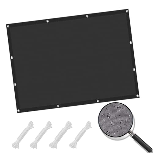 Sonnenschutz Segel 1.6 x 1.8 m Rechteckig Outdoor Sonnensegel mit Ösen, Seil PES Polyester UV Schutz Ohne Bohren für Balkon Garten Terrasse, Schwarz Sonnenschutz Segel 1.6 x 1.8 m Rechteckig Outdoor Sonnensegel mit Ösen, Seil PES Polyester UV Schutz Ohne Bohren für Balkon Garten Terrasse, Schwarz von HOKXUAN