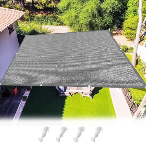 Sonnensegel Atmungsaktiv mit Ösen 150 x 210 cm HDPE Rechteckig UV Schutz Sonnenschutz Wetterschutz Sonnenschutz Netz Sunsegel für Außenbereich, Garten, Grau Sonnensegel Atmungsaktiv mit Ösen 150 x 210 cm HDPE Rechteckig UV Schutz Sonnenschutz Wetterschutz Sonnenschutz Netz Sunsegel für Außenbereich, Garten, Grau von HOKXUAN