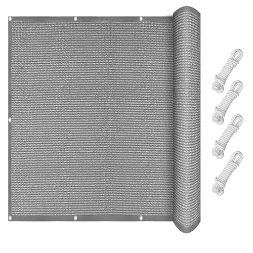 Sonnensegel Balkon Markisenstoff 0.8 x 6 m Sonnenschutz Zaunblende Sichtschutz Sonnenschutz Tuch Wetterbeständig Atmungsaktiv HDPE Gewebe Ohne Bohren für Terrasse, Grau Sonnensegel Balkon Markisenstoff 0.8 x 6 m Sonnenschutz Zaunblende Sichtschutz Sonnenschutz Tuch Wetterbeständig Atmungsaktiv HDPE Gewebe Ohne Bohren für Terrasse, Grau von HOKXUAN