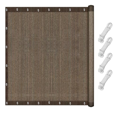 Sonnensegel Quadratisch 0.7 x 0.7 m Sonnenschutz Schattenspender Garten Schattierungsnetz mit Ösen HDPE Atmungsaktiv Wasserdurchlässig UV Schutz für Terrasse, Braun Sonnensegel Quadratisch 0.7 x 0.7 m Sonnenschutz Schattenspender Garten Schattierungsnetz mit Ösen HDPE Atmungsaktiv Wasserdurchlässig UV Schutz für Terrasse, Braun von HOKXUAN