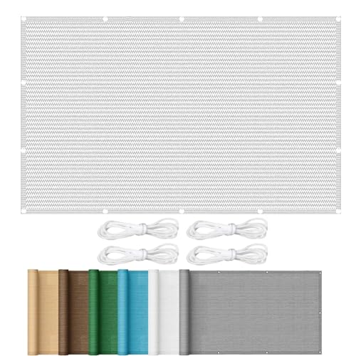 Sonnensegel Quadratisch 4 x 4 m Sonnenschutz Schattennetz Sichtschutznetz mit Ösen Hdpe Atmungsaktiv Wasserdurchlässig UV Schutz Ohne Bohren für Balkon Garten, Weiß Sonnensegel Quadratisch 4 x 4 m Sonnenschutz Schattennetz Sichtschutznetz mit Ösen Hdpe Atmungsaktiv Wasserdurchlässig UV Schutz Ohne Bohren für Balkon Garten, Weiß von HOKXUAN