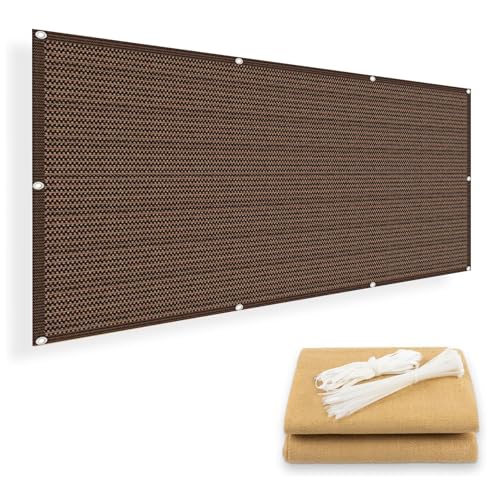Sonnensegel Windschutz Rechteckig 100 x 320 cm HDPE Wetterbeständig Atmungsaktiv Gartenmasche Schattenplane Schattierungsnetz Garten für Außenbereich, Garten, Braun Sonnensegel Windschutz Rechteckig 100 x 320 cm HDPE Wetterbeständig Atmungsaktiv Gartenmasche Schattenplane Schattierungsnetz Garten für Außenbereich, Garten, Braun von HOKXUAN