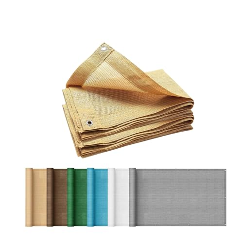 Sonnensegel inkl Befestigungsseile 1.5 x 3 m Sonnenschutz Schatten Tuch mit Ösen UV Schutz Wetterbeständig Ohne Bohren für Balkon Terrasse Garten, Sandgelb Sonnensegel inkl Befestigungsseile 1.5 x 3 m Sonnenschutz Schatten Tuch mit Ösen UV Schutz Wetterbeständig Ohne Bohren für Balkon Terrasse Garten, Sandgelb von HOKXUAN