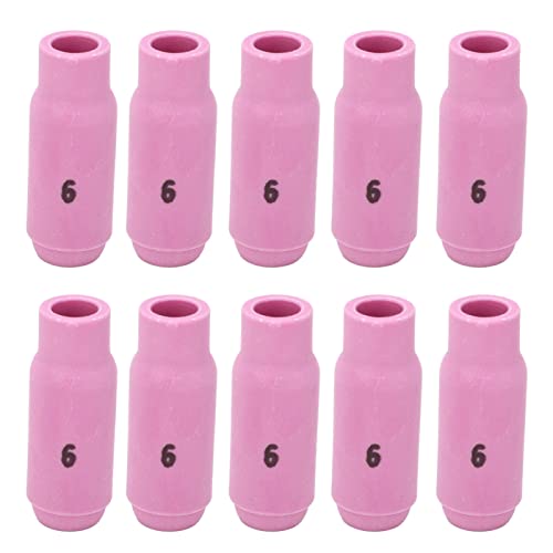 10 Stück WIG-Schweißbecher 10N48 6# Keramikdüsen-Zubehör-Set für WP17 18 26 Taschenlampe von HOKZYHOUSE