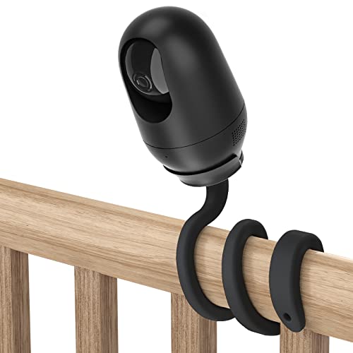 HOLACA Flexible Baby-Monitor-Halterung, Für Nooie Babyphone mit Kamera, Nooie 2K Überwachungskamera innen, Nooie Babyphone WLAN Innen Kamera (Schwarz) von HOLACA