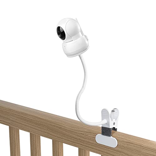 HOLACA Flexible Clip-Halterung kompatibel mit VTech VM923/924Babyphone ohne Werkzeug oder Wandbeschädigung - Weiß (Clip-Halterung) von HOLACA