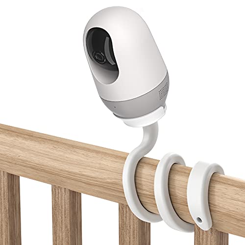 HOLACA Flexible Baby-Monitor-Halterung, Für Nooie Babyphone mit Kamera, Nooie 2K Überwachungskamera innen, Nooie Babyphone WLAN Innen Kamera (Weiß) von HOLACA