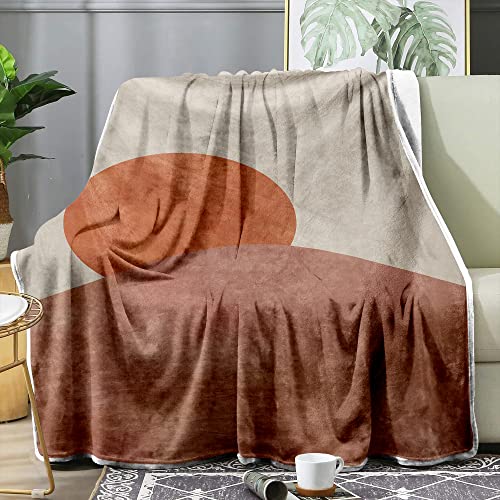 HOLAVIDA Boho Mond-Decke, super weiche gemütliche warme Flanell-Wurfdecke, leichte dekorative Klimaanlagen-Decke, Sofa Couch Wohnzimmerdekoration für Erwachsene Kinder 150cmx100cm von HOLAVIDA